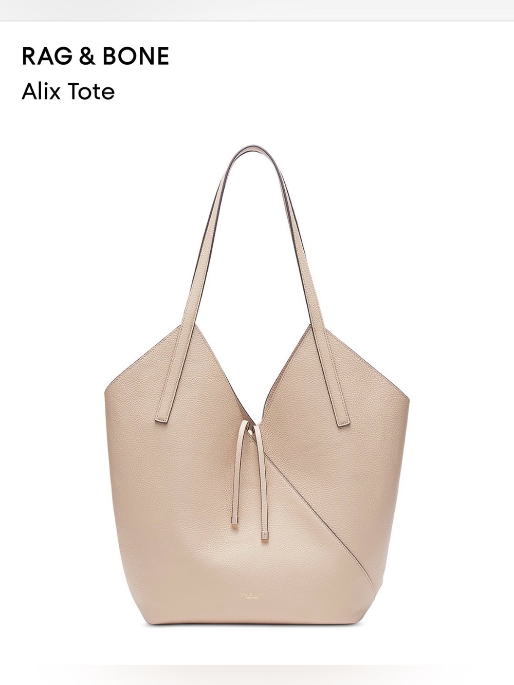 Rag & Bone Alice Tote. Color:Oat.